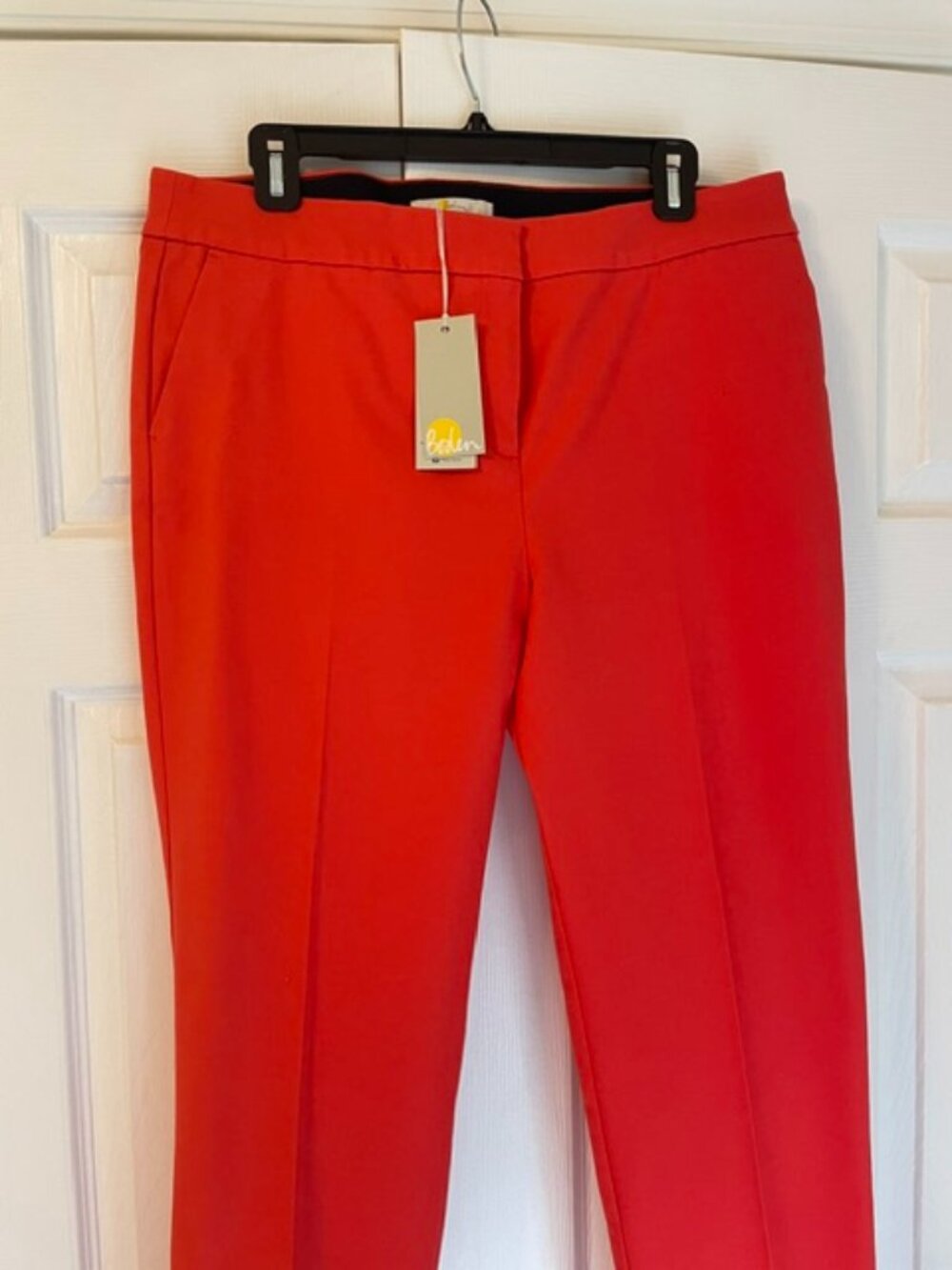 BODEN Red Orange Richmond 7/8 Ankle Pants size 10L NWT